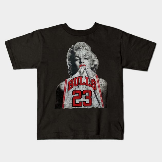 Retro - Marilyn Monroe Chicago Jordan White Kids T-Shirt by botokgetuk